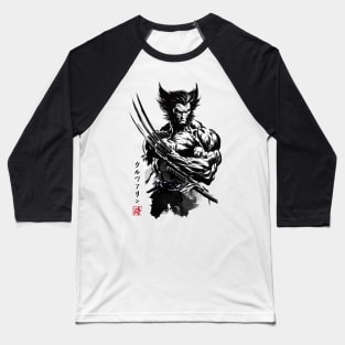 Mutant samurai sumi e Baseball T-Shirt